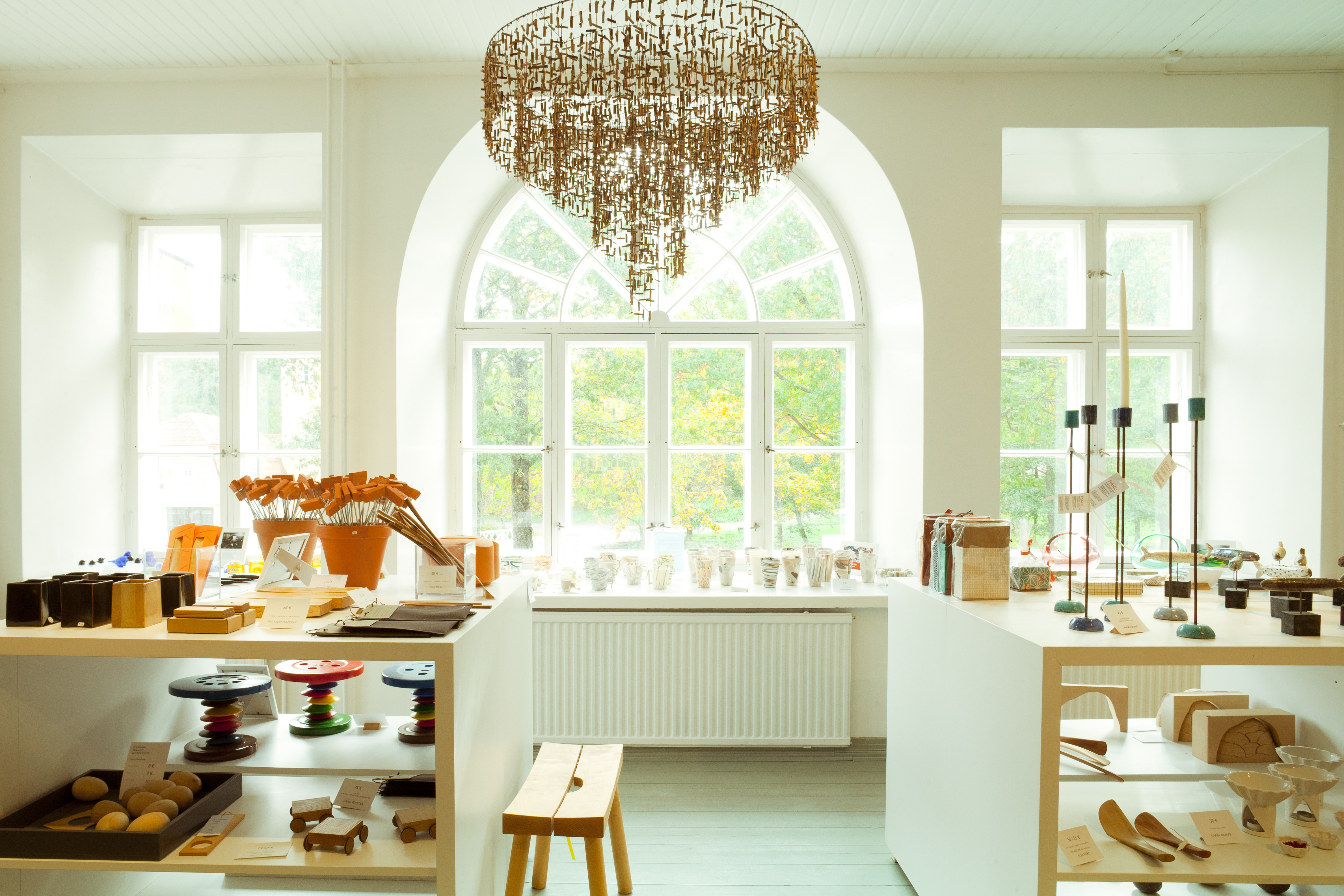 The interiors of a Fiskars village crafts shops