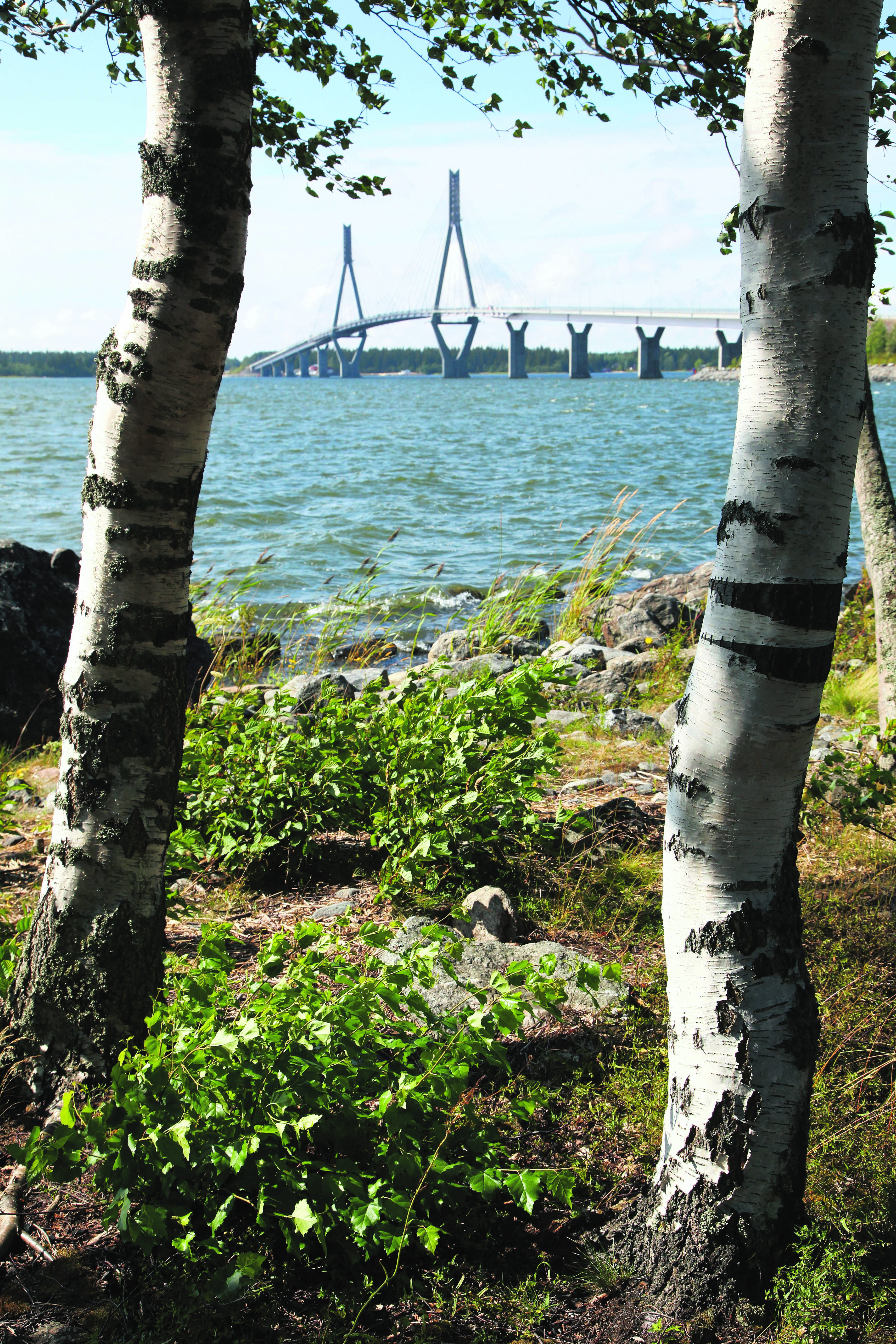 A picture of the Raippaluoto bridge in Vaasa archipelago