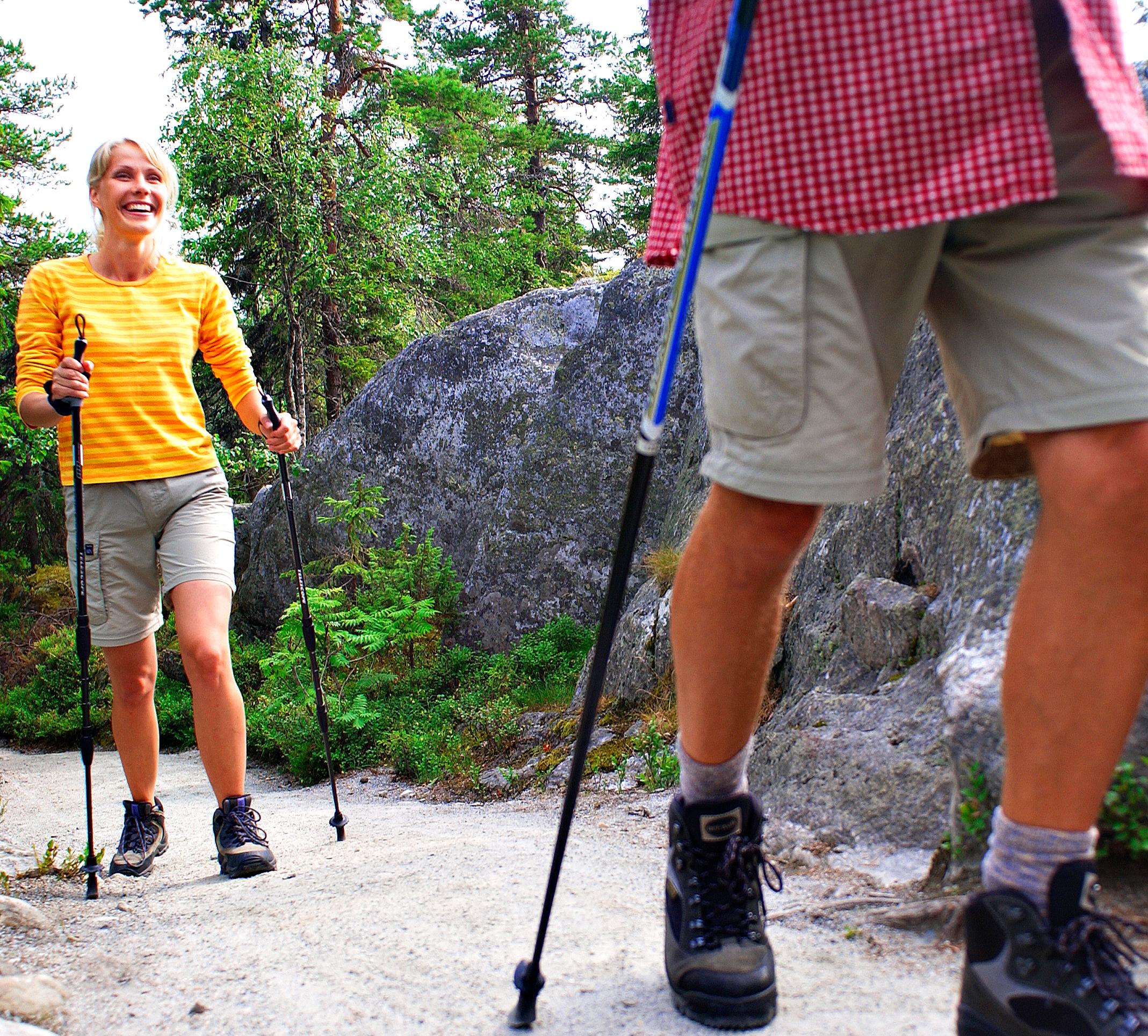 Nordic walking in the Finnish national landscape
