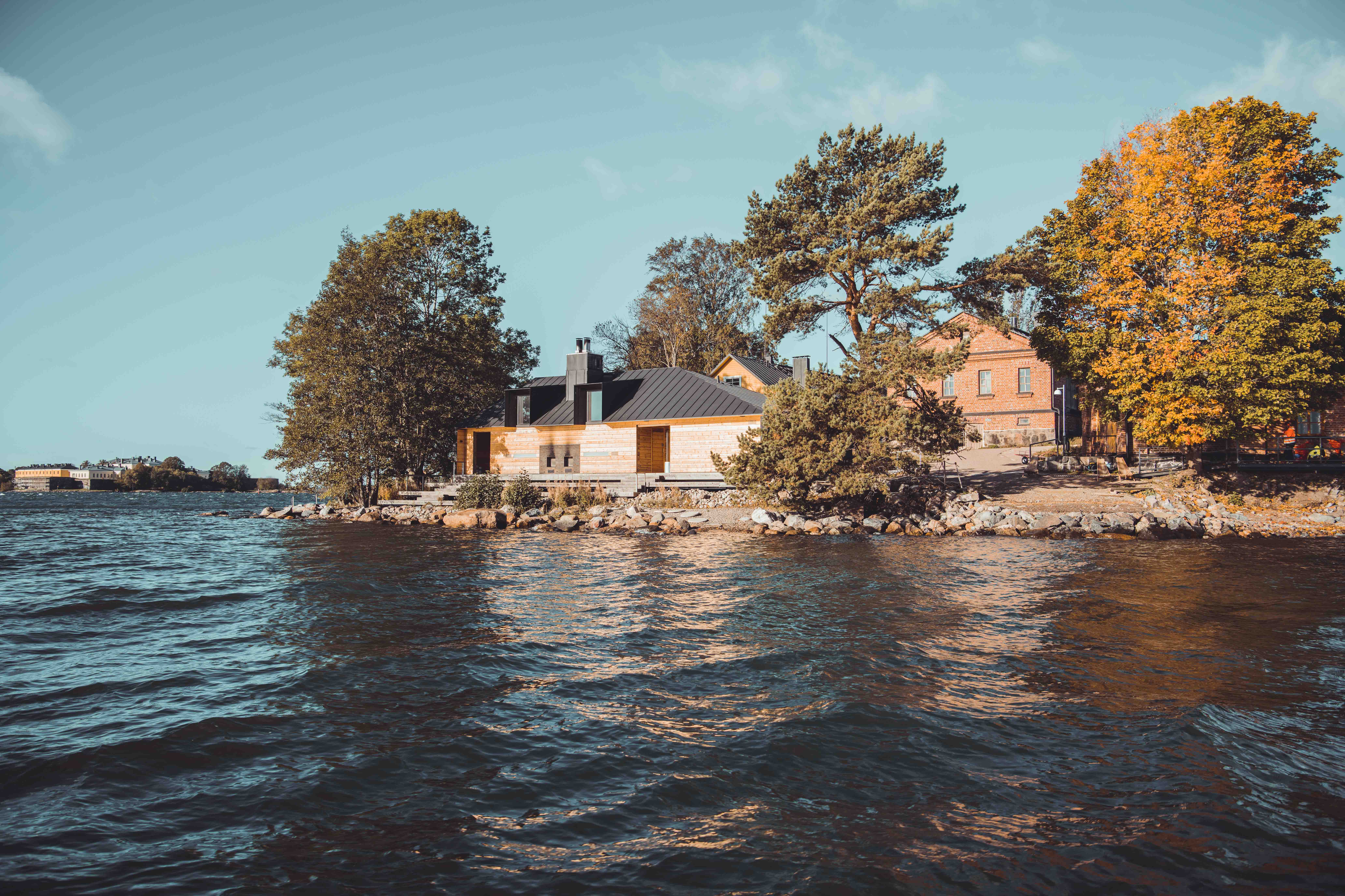 a seaside sauna on a small island off Helsinki