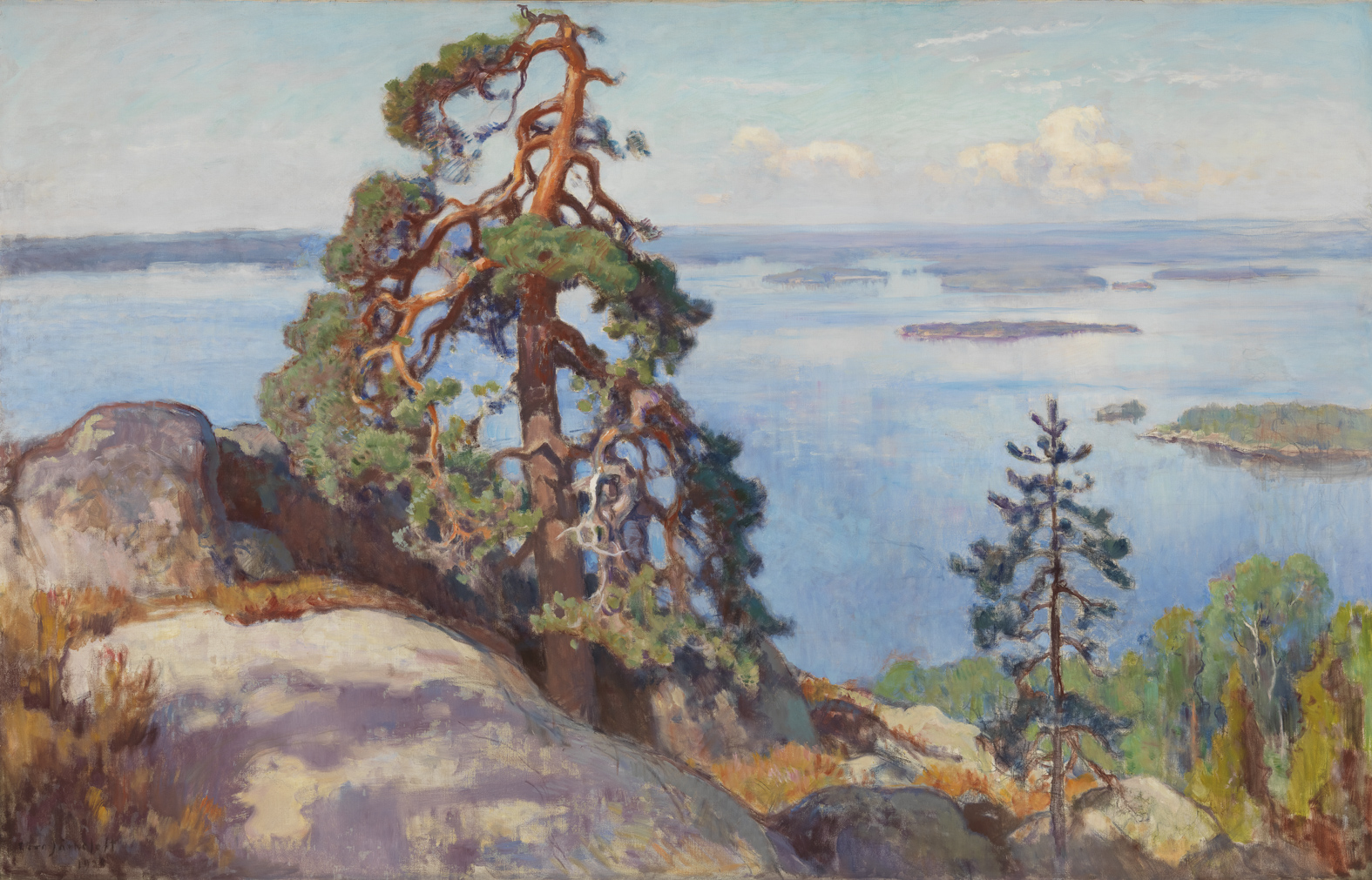 Фрагмент классического финского полотна «Maisema Kolilta» авторства Ээро Ярнефельта