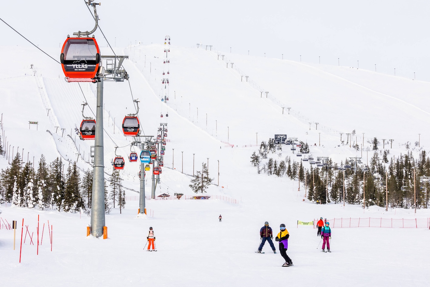 Ylläs ski resort in the winter.